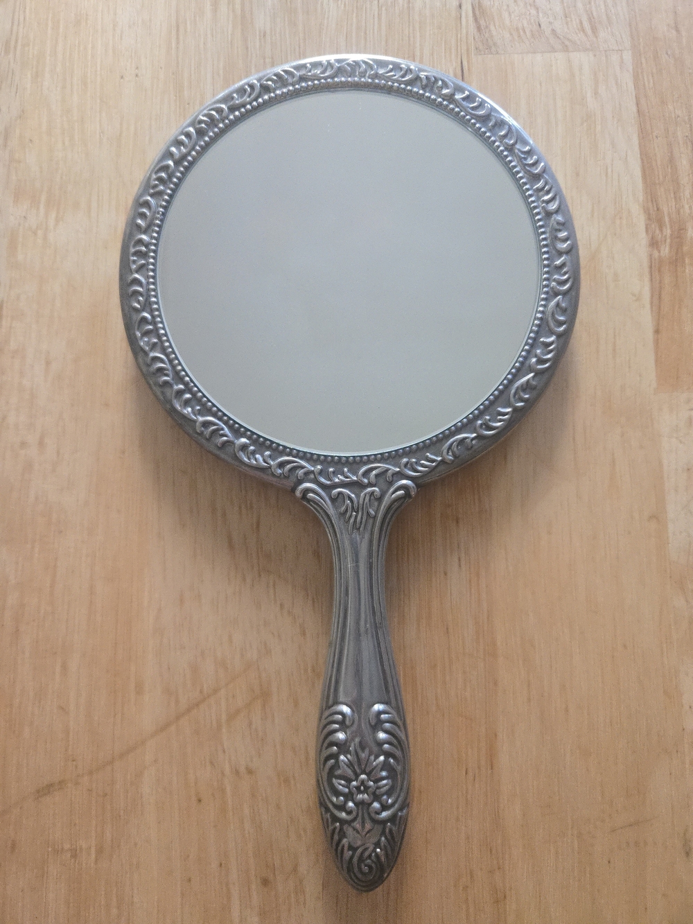 Ornate Silver Hand Mirror